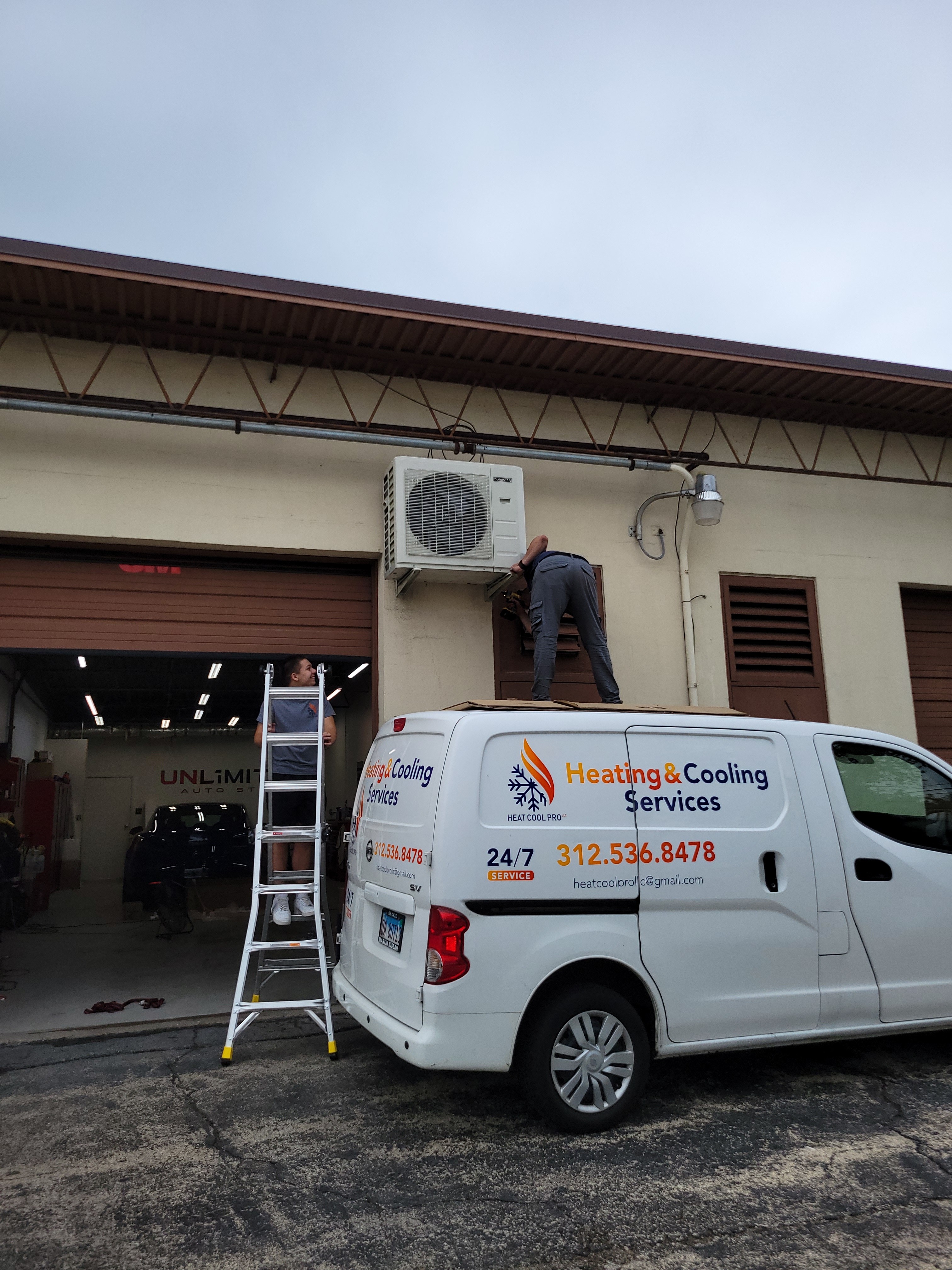 HVAC technician at work